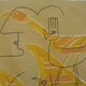 Victor brauner: surrealist portrait (interstice traces) - lithograph o