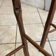 Set of 3 high wooden bar stools, handcrafted, 50.