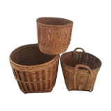 Lot of three matching pot covers