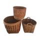 Lot of three matching pot covers