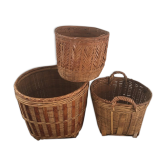 Lot of three matching pot covers