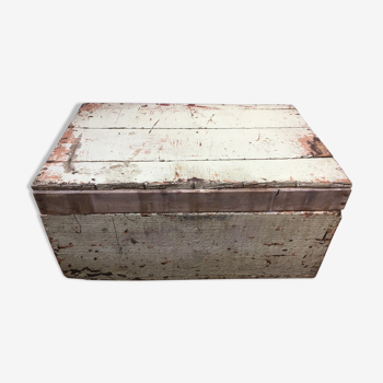 Old patinated wood box