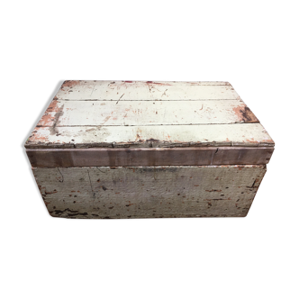 Old patinated wood box