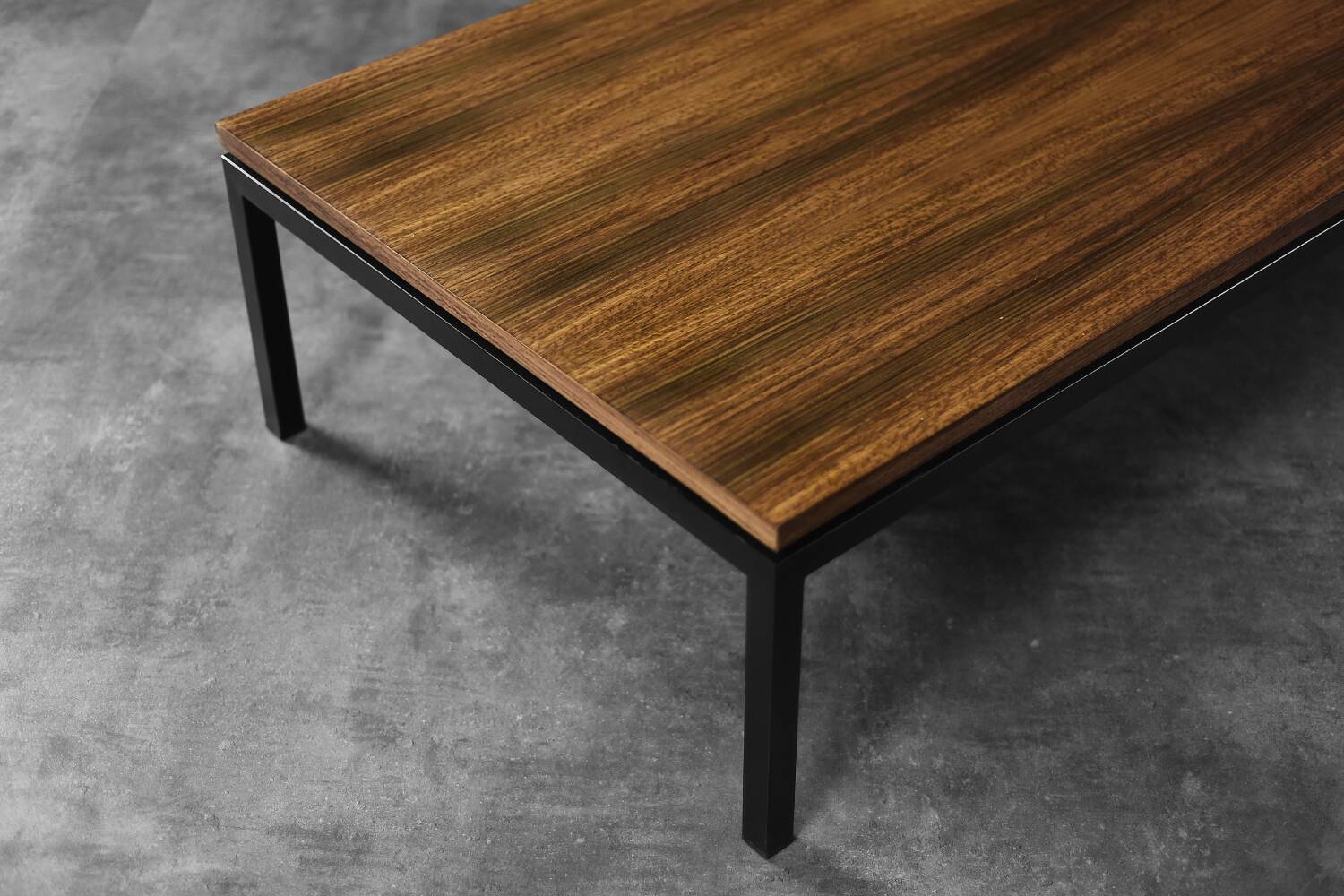 Vintage Mid-Century Danish Modern Brown Teak Low Coffee Table, 1960s