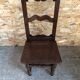 Old chair lorraine bois chevillé early XXth vintage