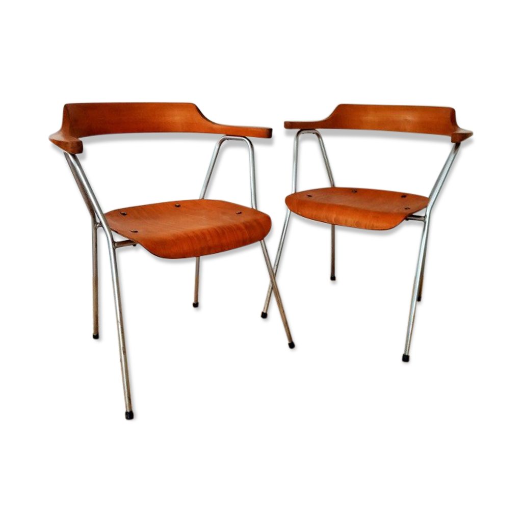 Pair of armrest chairs B 4455 by Niko Kralj | Selency