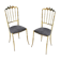 Pair of brass Italian Chiavari chairs