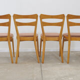 Chaises de salle à manger Mid century by Tatra nabytok, Set de 4