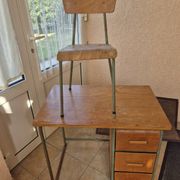 Child's desk with chair in its original condition.