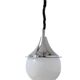 Space age glass and chrome ball suspension