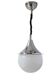 Space age glass and chrome ball suspension