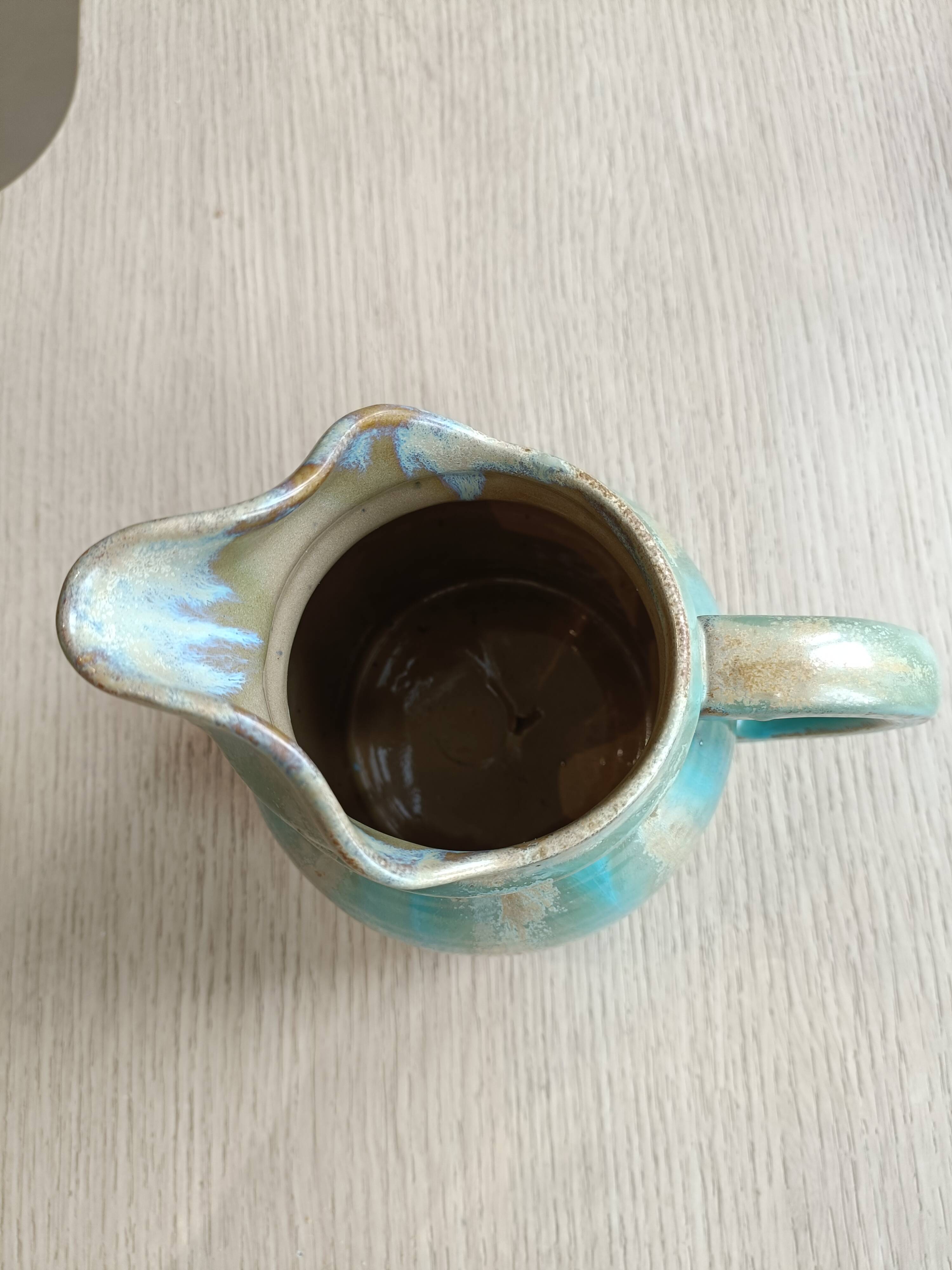 Flamed stoneware pitcher A. Cytère Rambervillers