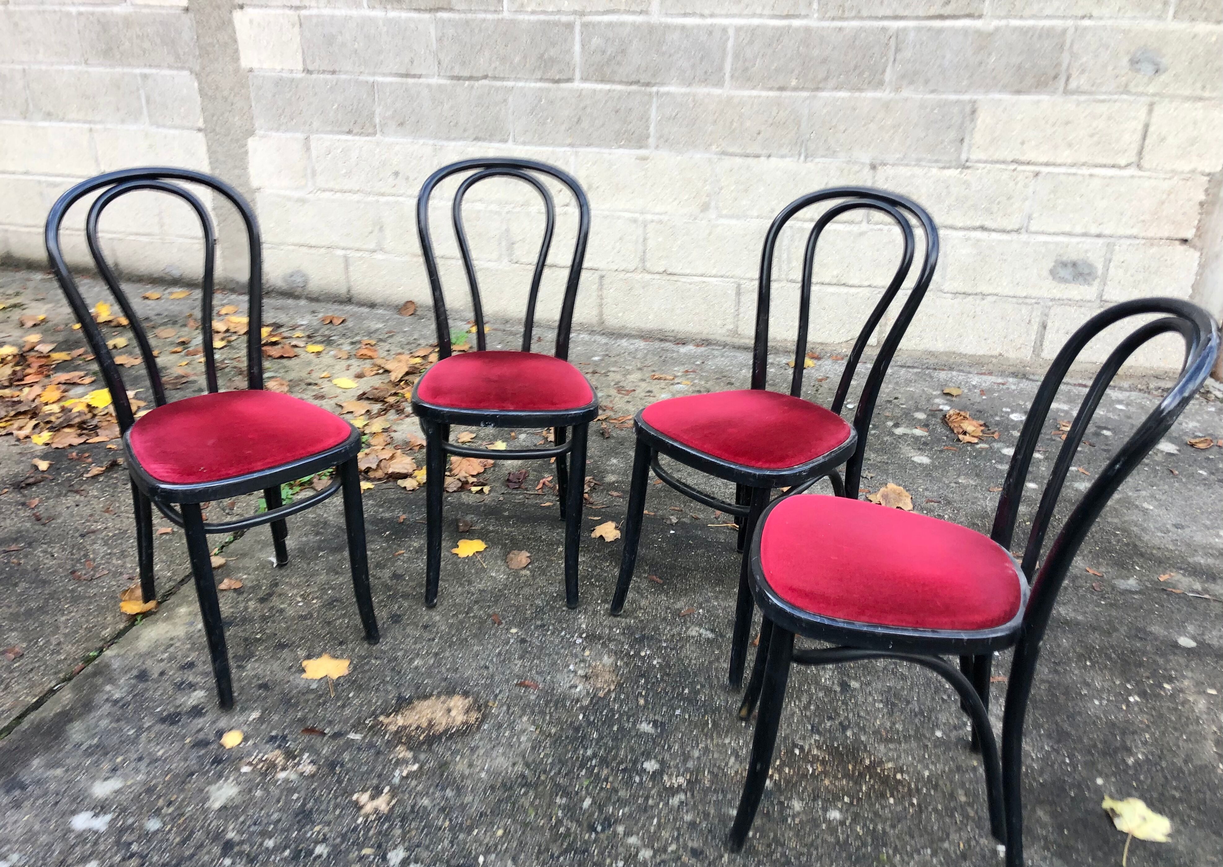 4 Wooden bistro chairs