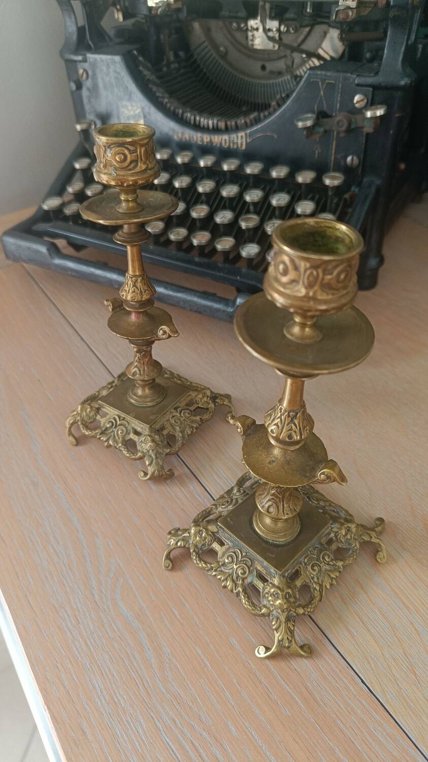 Antique baroque candlesticks