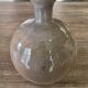 Small round vase soliflore, crackled glazed stoneware, ceramist seal.