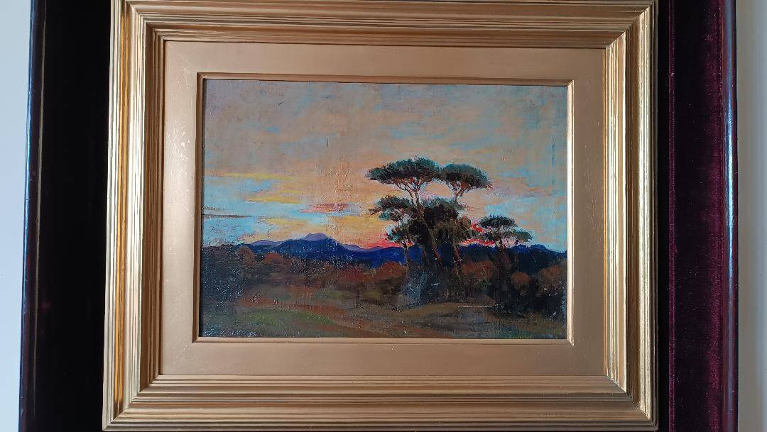 peinture à l'huile ancienne sur toile Ettore Cumbo Borgia fin 19ème siècle