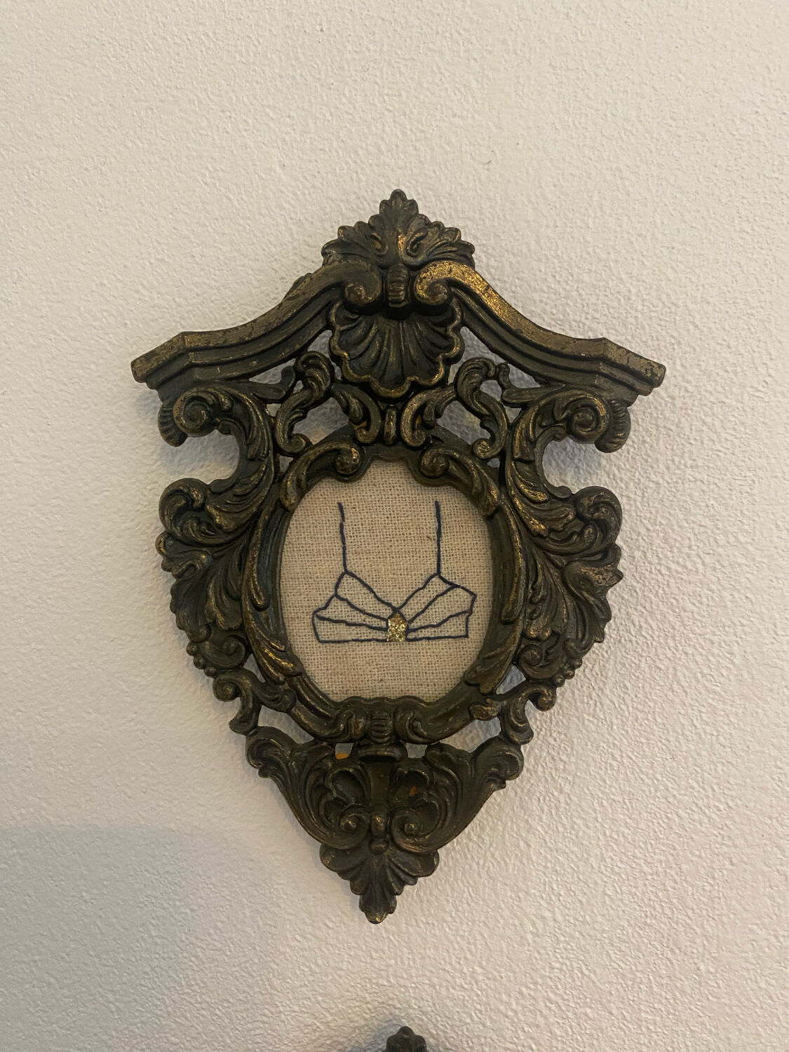 Duo of framed embroidery