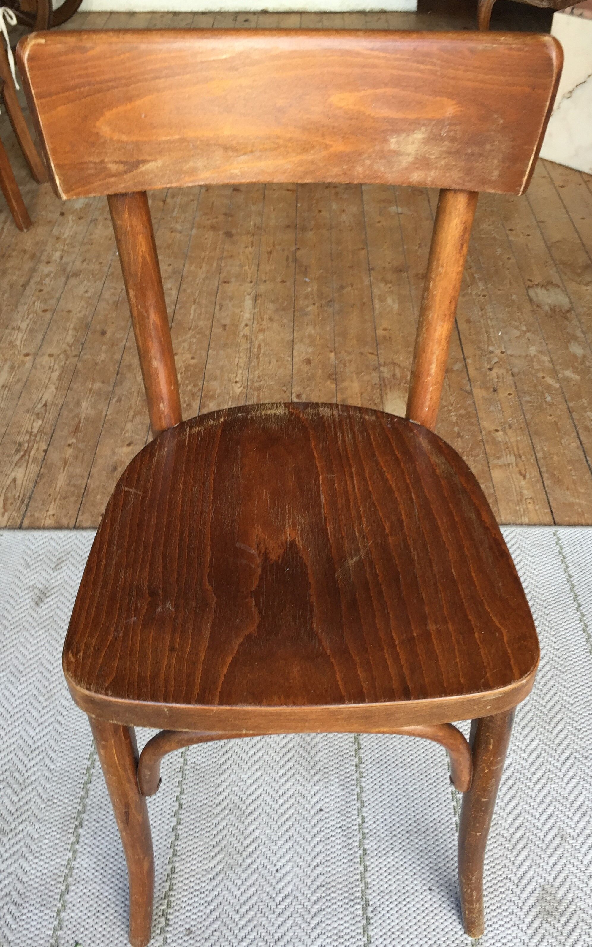 Trio of vintage bistro chairs 60