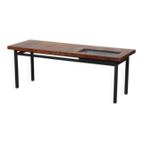 Vintage coffee table in rosewood with a planter, 1960.