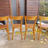 Set of bistro chairs, golden oak color