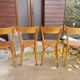 Lot de chaises bistrot couleur chêne doré