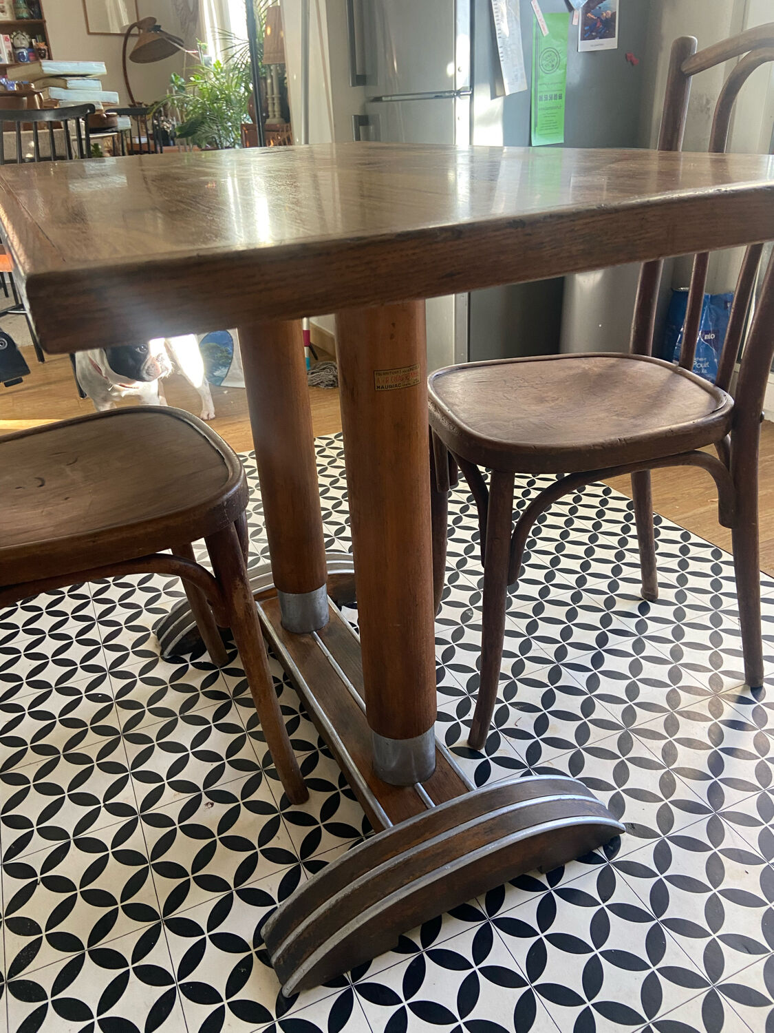 Set table and chairs Bistrot 50s