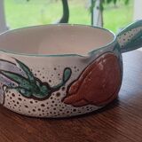 Pair of large Vallauris ceramic skillets