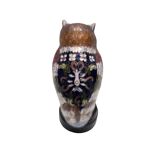 Vintage cloisonné owl