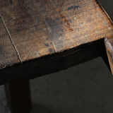 Brutalist solid oak bench / console 1950
