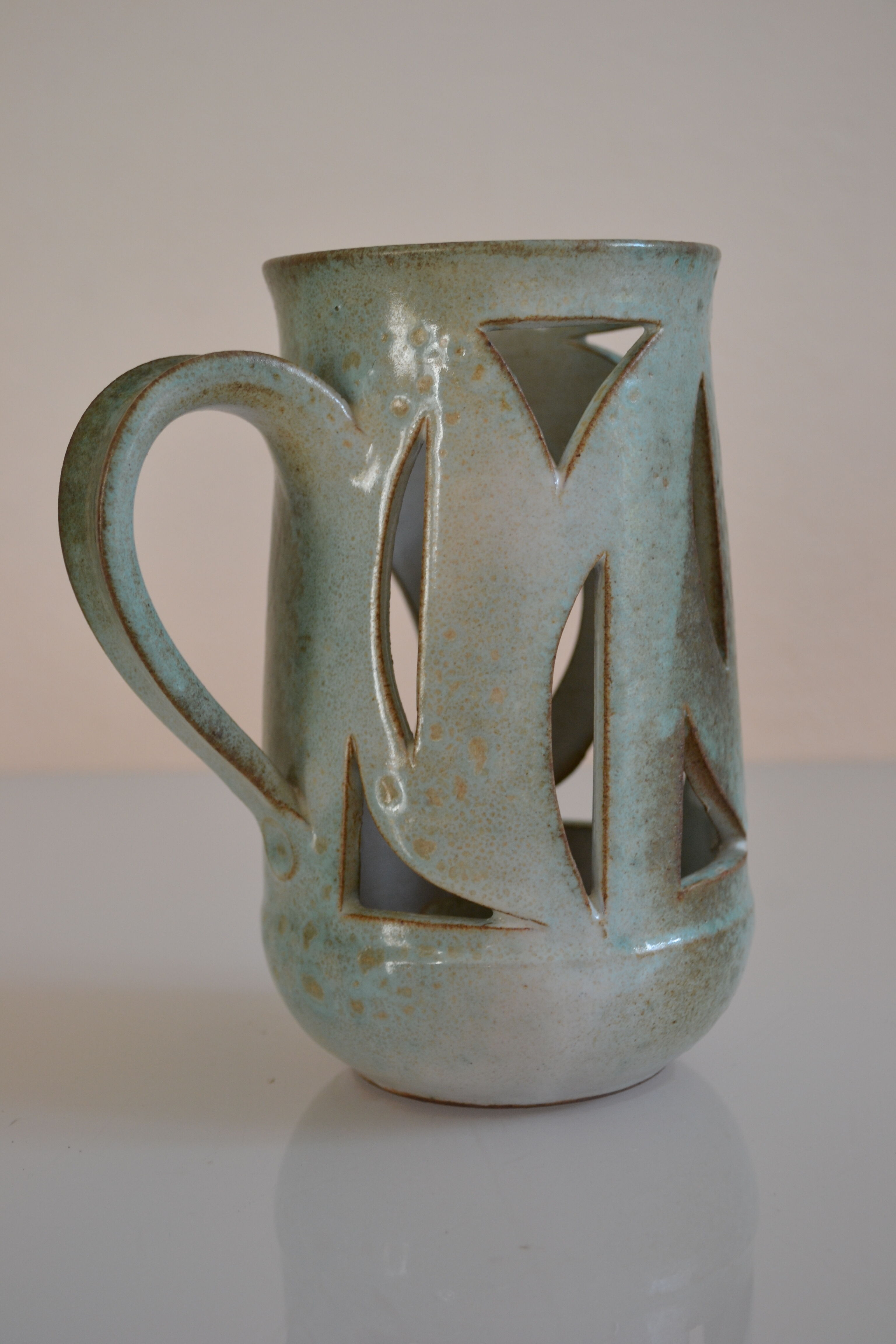 Openwork ceramic candle holder 50 charles voltz