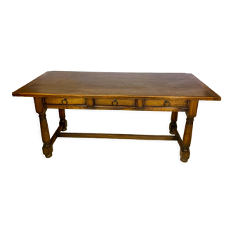 Solid oak farmhouse table