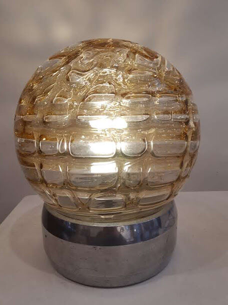 Lampe années 70 verre