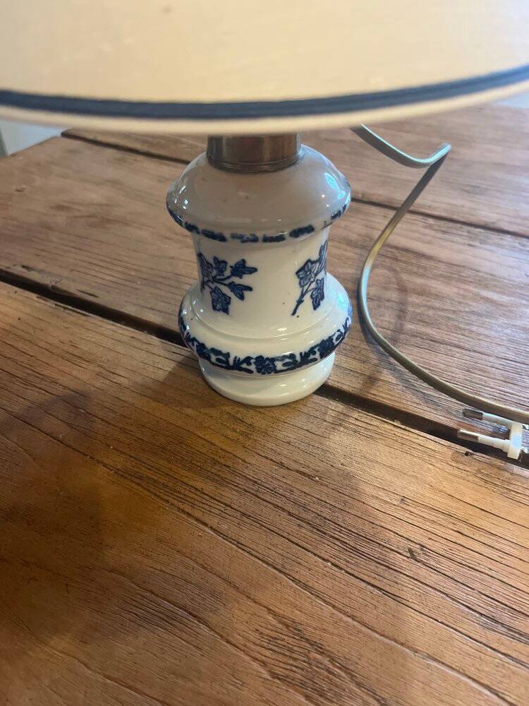 Lampe vintage porcelaine