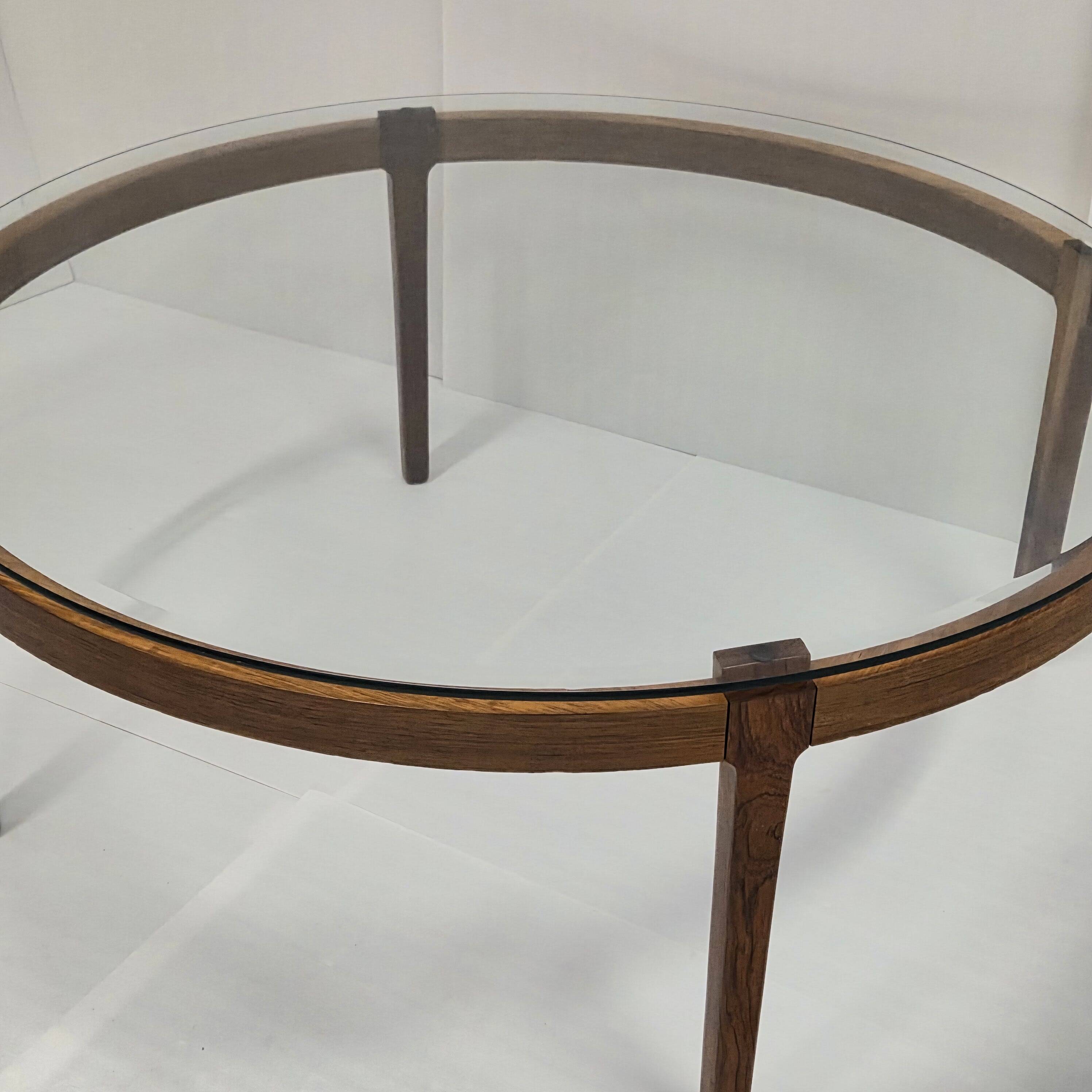 Scandinavian coffee table, 110cm diameter, circa 1960