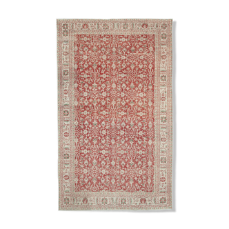 Handwoven rustic anatolian beige carpet 198 cm x 324 cm - 25161