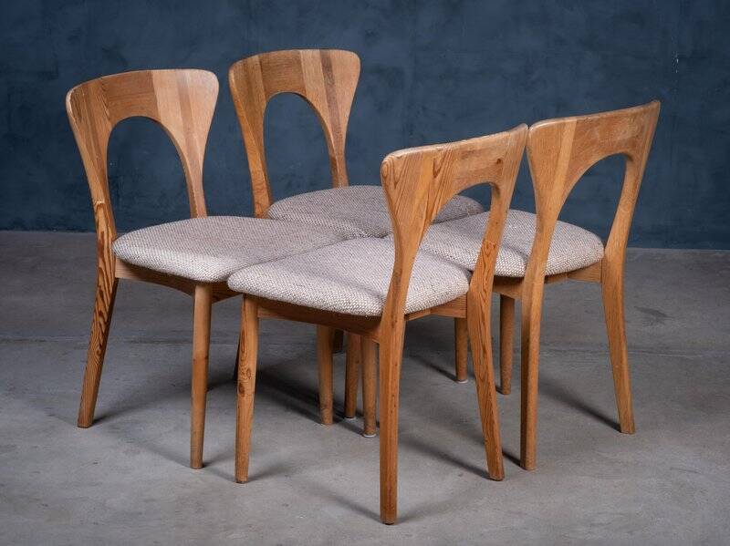 Vintage Danish Peter Chairs by Niels Koefoed, 1970s, Set of 4