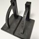 Pair of bookends in black lacquered steel design 60s