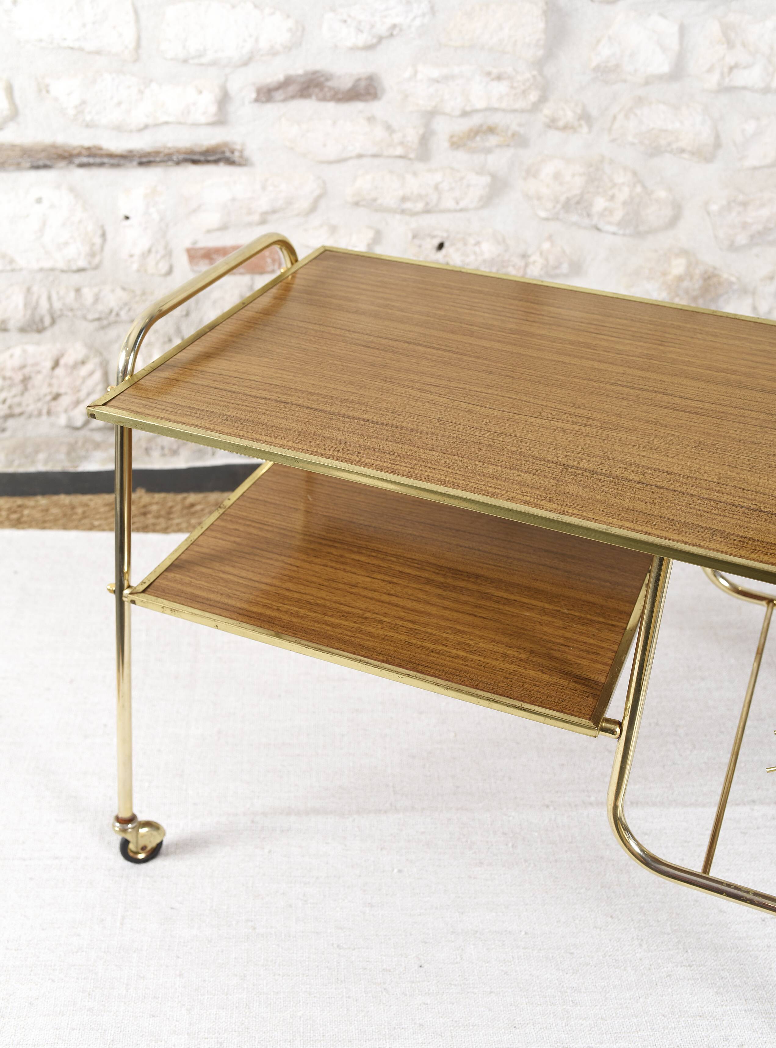 Vintage vinyl holder trolley