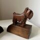 Pair of wooden bookends with Scottish Terrier dog design, 1950s