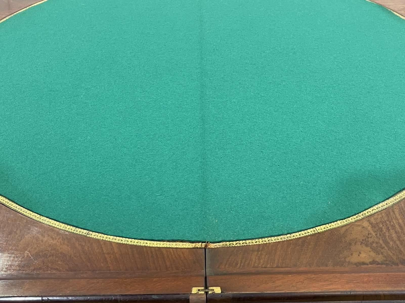 Louis Philippe 19th-century gaming table in mahogany.