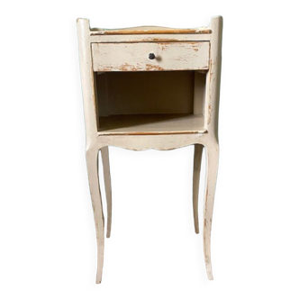 Bedside fruit wood XIXth beige patina