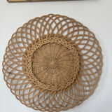 Rattan sun mirror