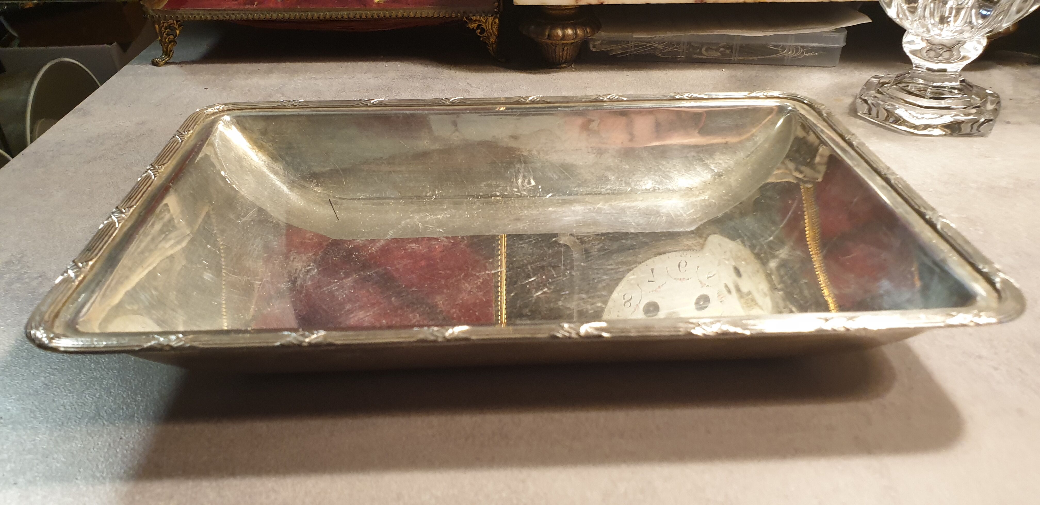 Silver metal dish hallmark and gramage late nineteenth century