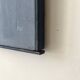 Large canvas painting, signed, contemporary abstract art in blue & gradient.