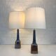 Pair of Scandinavian ceramic table lamps, Søholm Stentøj, Denmark, 1960