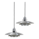 Set of 2 Belid pendant lamps / Danish modern design / aluminium / 1980s / Primus