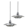 Set of 2 Belid pendant lamps / Danish modern design / aluminium / 1980s / Primus