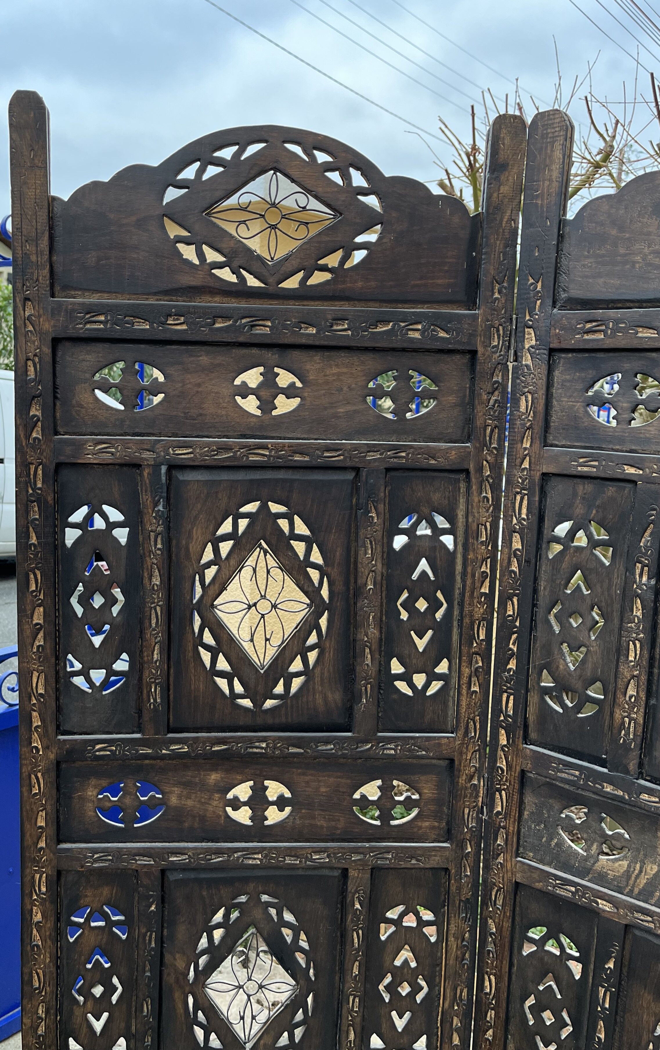 Old wooden screen