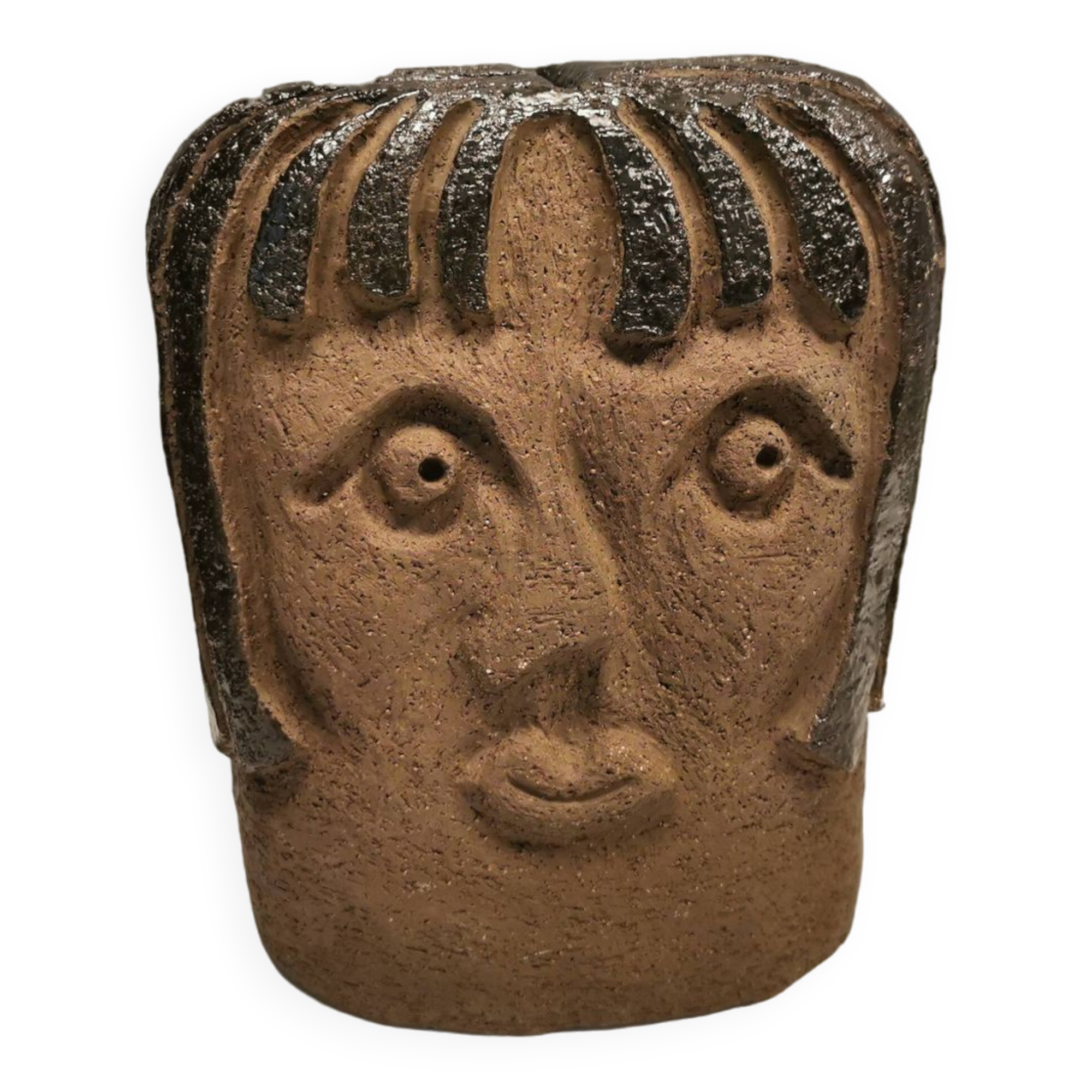 Decorative ceramic head from Sloth Ceramics Denmark 1979.