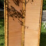Vintage screen, bamboo and rattan, 70s